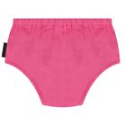 طقم فستان باللون وردي بشعار , 1, hi-res