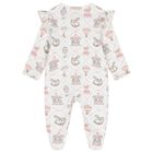 Baby Girls Pink & White Carousel & Hot Air Balloon Babygrow, 1, hi-res