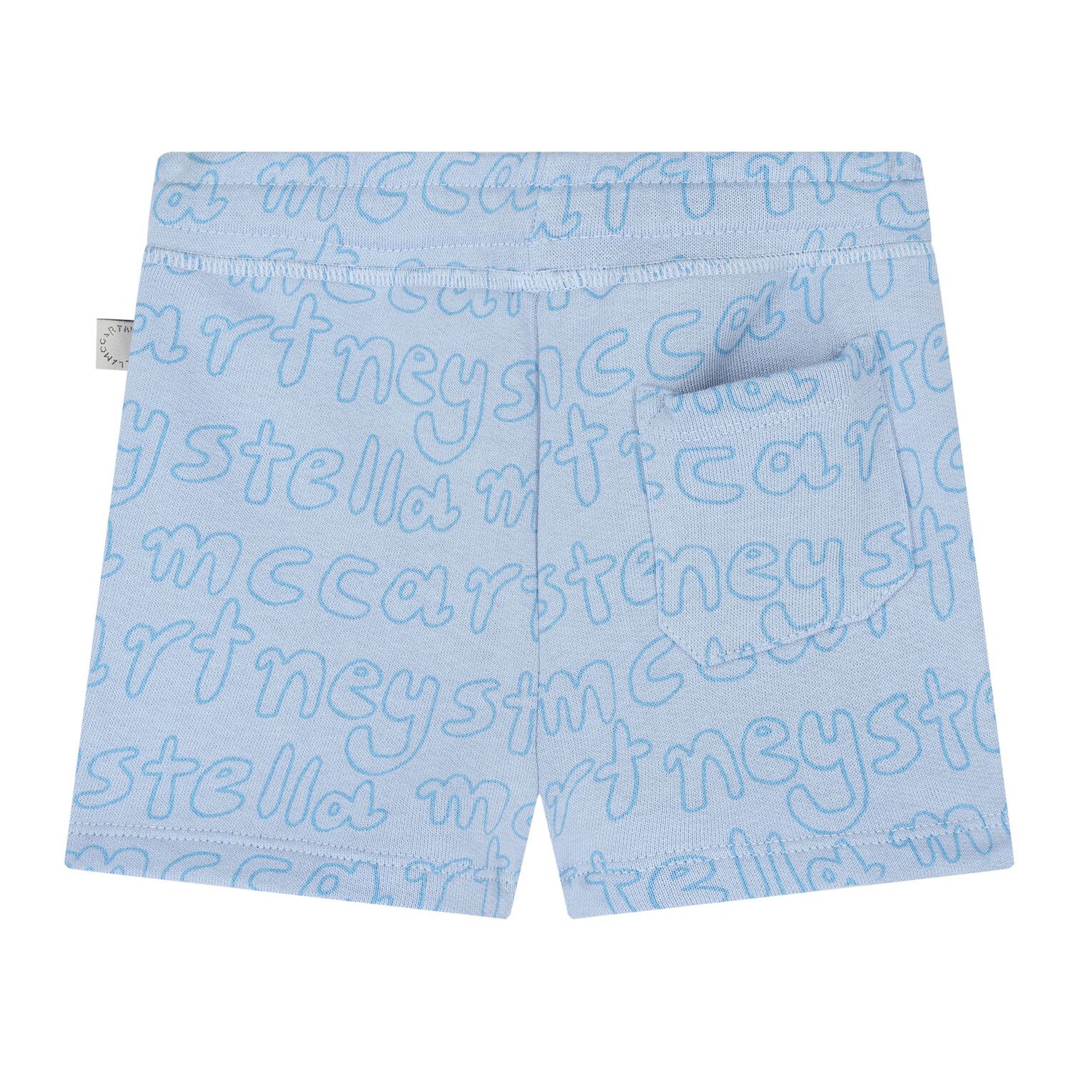 Baby Boys Blue Logo Print Shorts, 1, hi-res