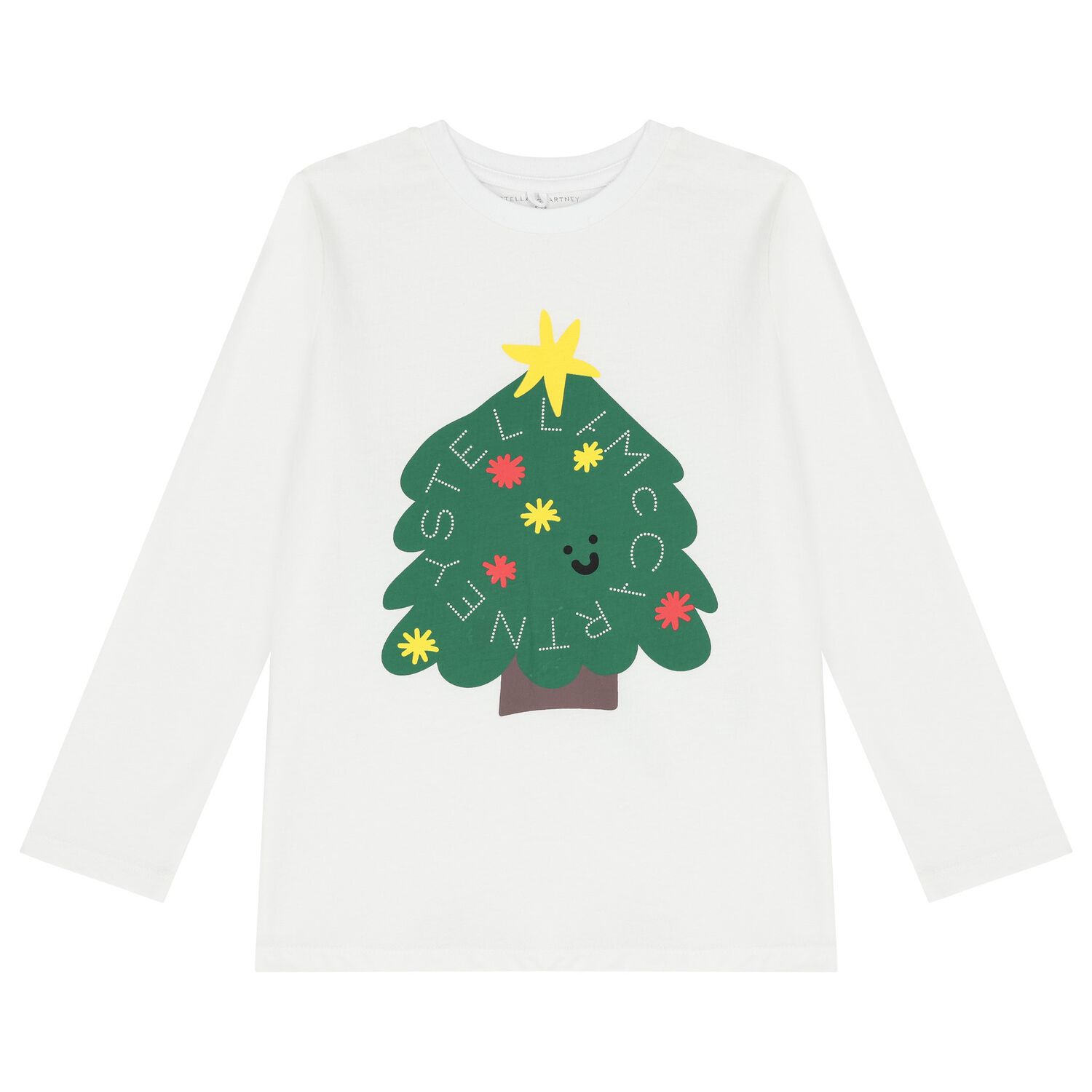 White Christmas Tree Long Sleeve Top, 1, hi-res