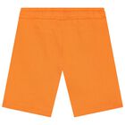 Boys Orange Logo Shorts, 3, hi-res