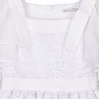 Girls White Lace Dress, 1, hi-res
