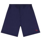 Boys Red & Navy Blue Shorts Set, 1, hi-res