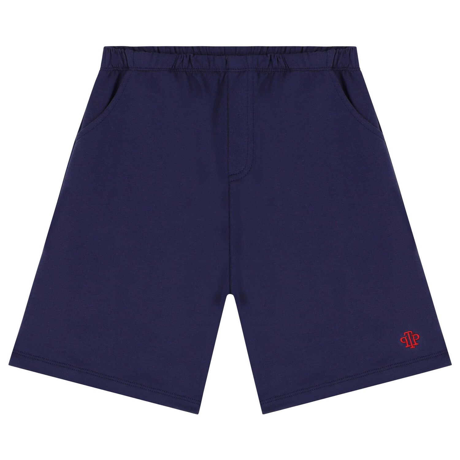 Boys Red & Navy Blue Shorts Set, 1, hi-res
