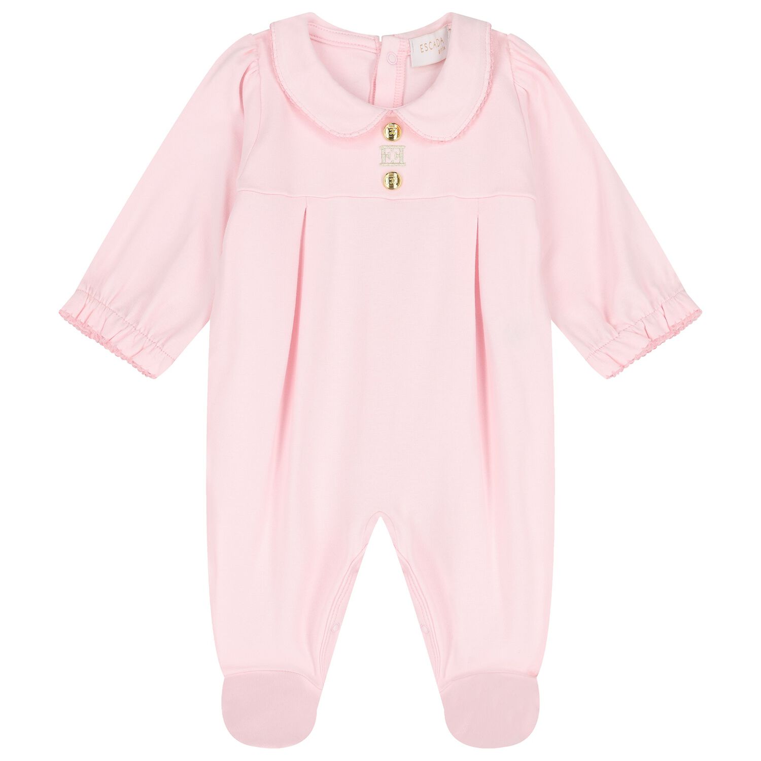 Baby Girls Pink Logo Babygrow, 2, hi-res