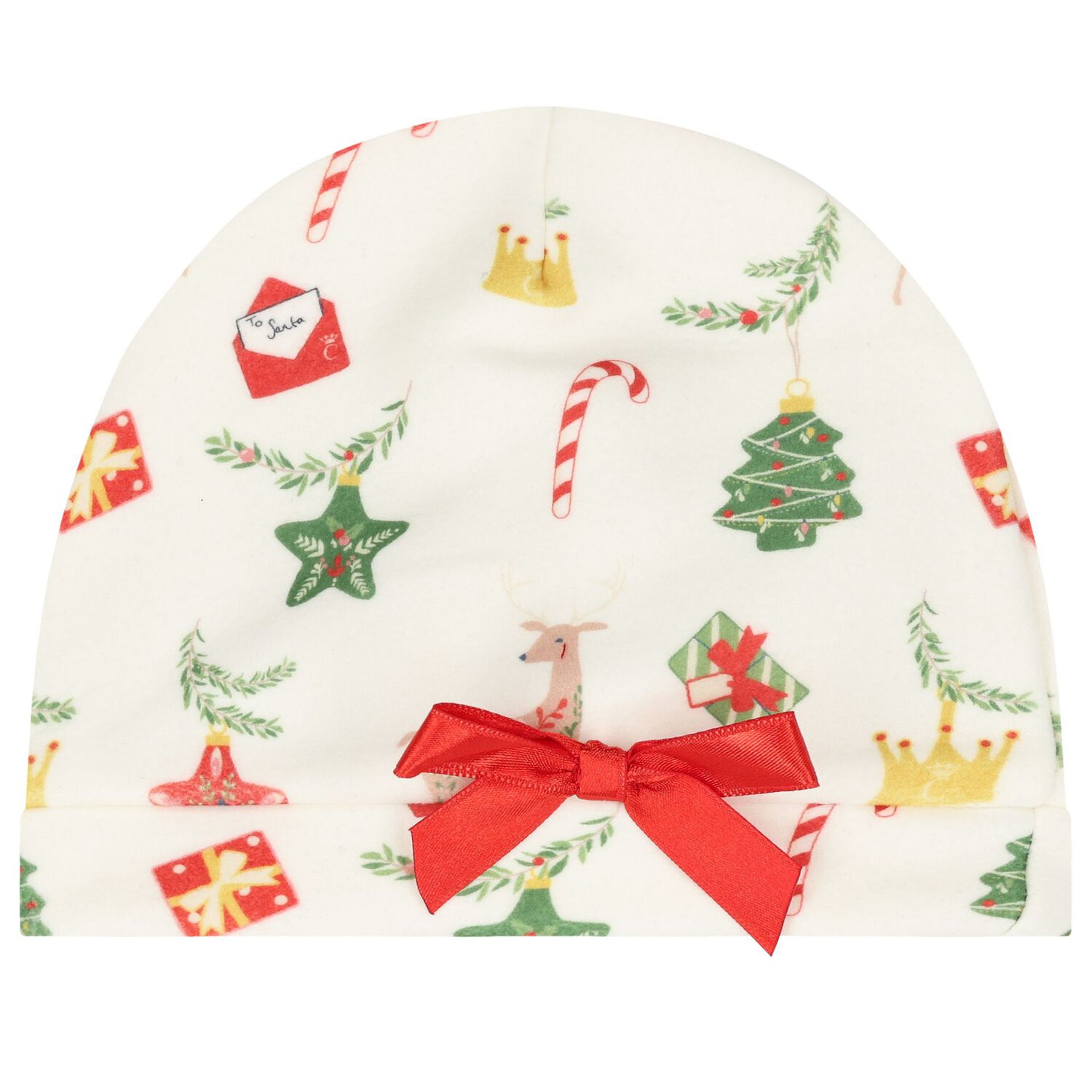 طقم أفرول بنات  بالشعار باللون العاجي, 1, hi-res