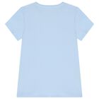 Girls Blue Logo Floral T-Shirt, 1, hi-res