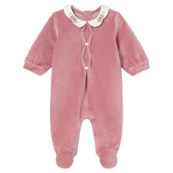 Baby Girls Pink Heart Babygrow