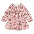 Younger Girls Ivory & Pink Floral Dress, 1, hi-res