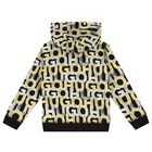 جاكيت بغطاء رأس وسحّاب بأحرف أولية باللون الأسود للأولاد, 1, hi-res