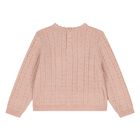 Younger Girls Pink & Beige Cable Knit Skirt Set, 1, hi-res