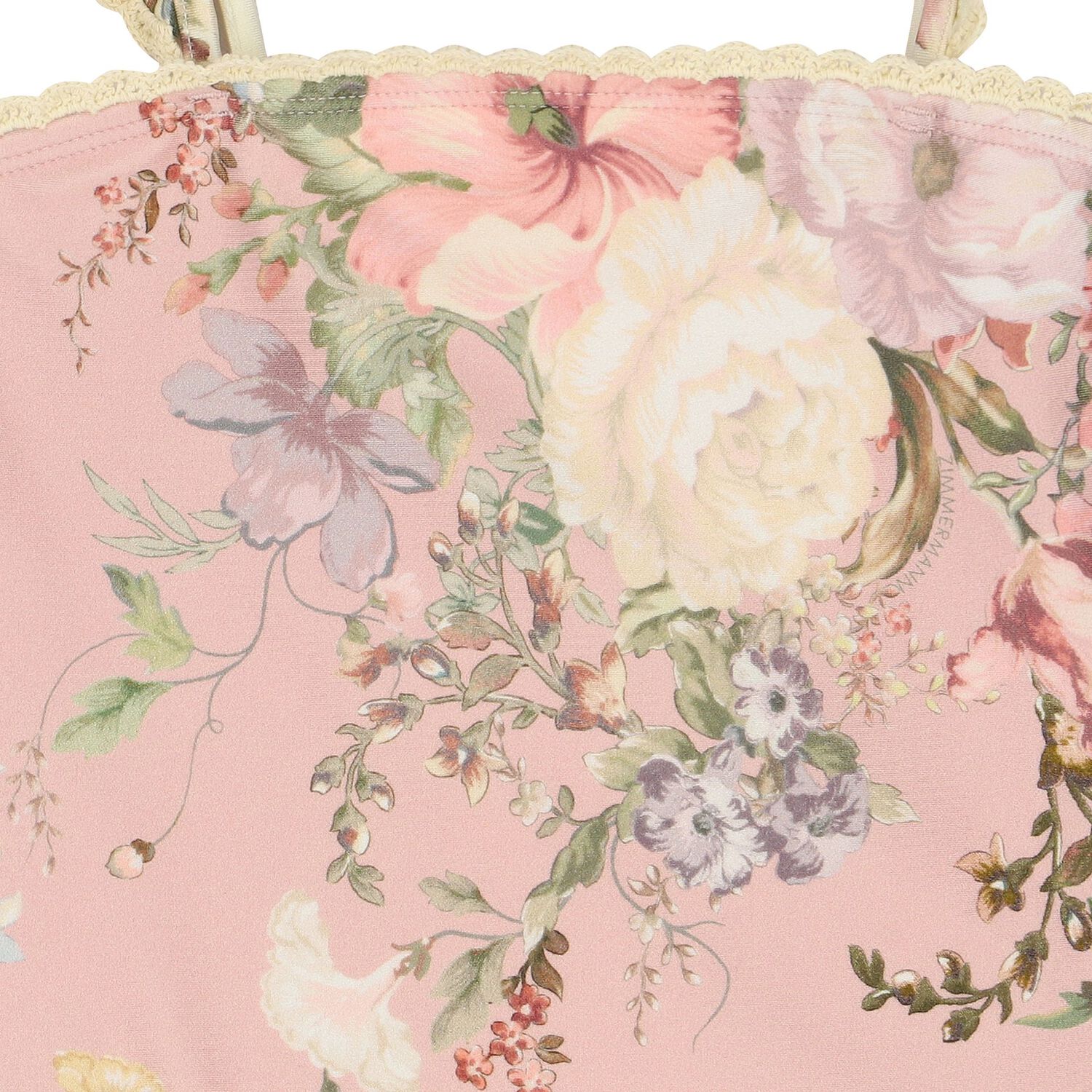 Girls Pink Floral Bikini, 1, hi-res