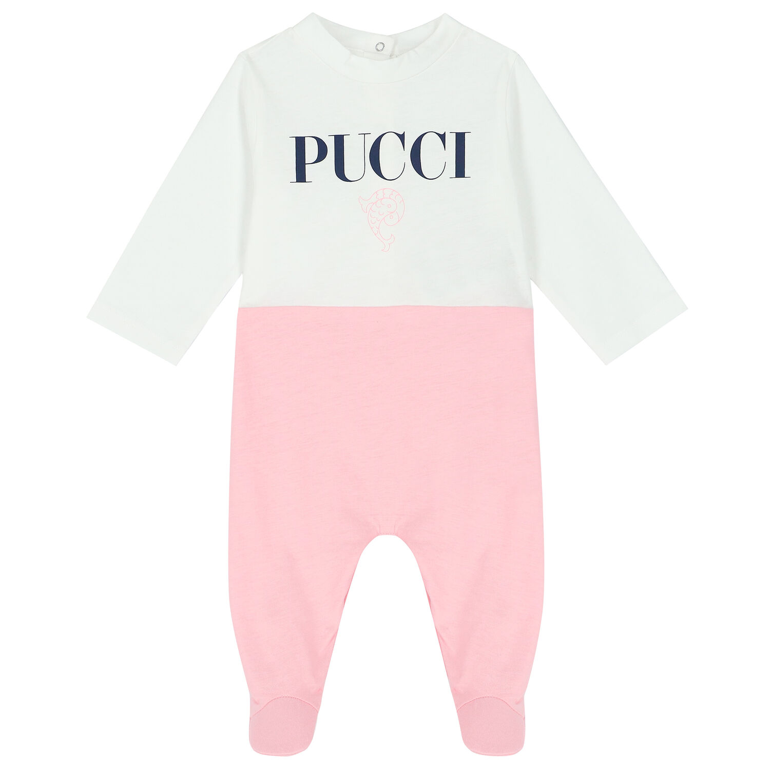 طقم أفرول باللون الأبيض والوردي للبنات, 1, hi-res