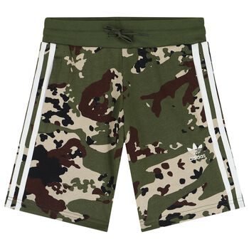 Green Camouflage Logo Shorts