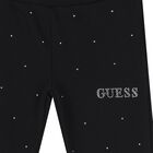 Girls Black Embellished Logo Joggers, 1, hi-res