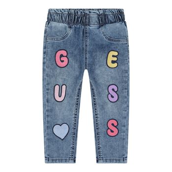 Baby Girls Blue Logo Denim Jeans