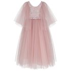 Girls Pink Sequin Tulle Dress, 1, hi-res