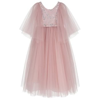 Girls Pink Sequin Tulle Dress
