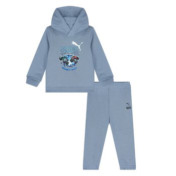 Puma Younger Boys Blue Hot Wheels Tracksuit, 2 Younger Boys Blue Hot Wheels Tracksuit