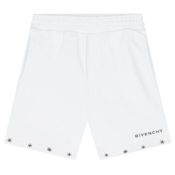 Boys White Logo Shorts