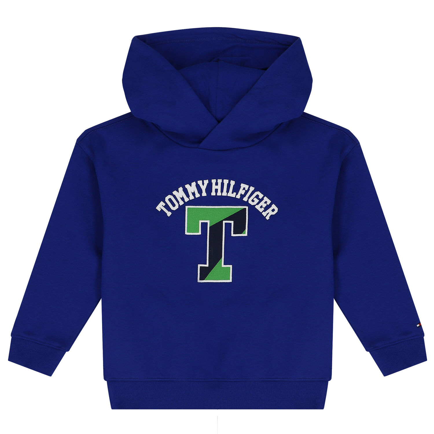 Boys Blue Varsity Logo Hooded Top, 1, hi-res