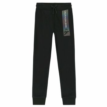 Boys Black Logo Joggers