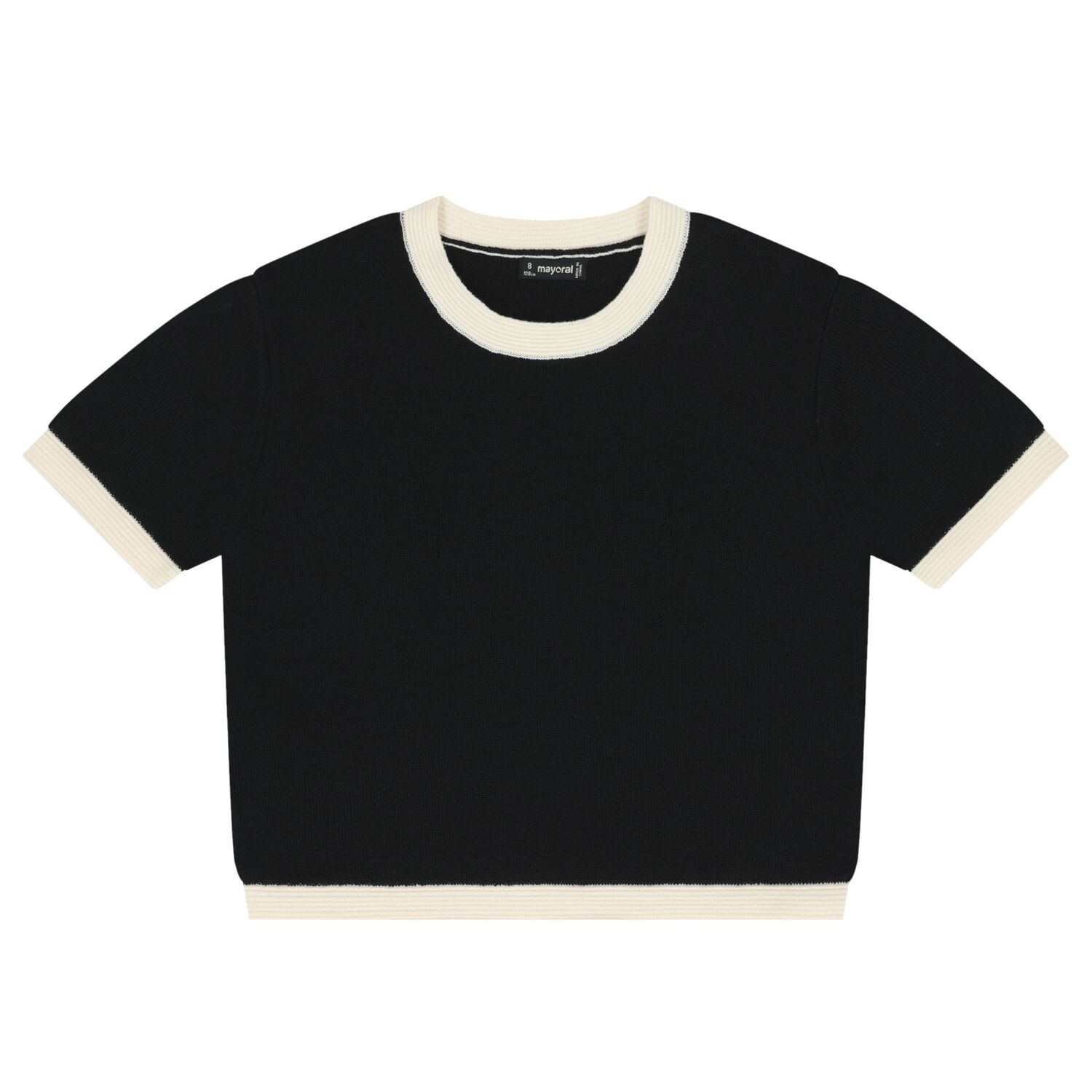 Girls Black & Beige Trousers Set, 1, hi-res