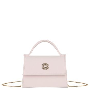 Girls Pink Crepe Handbag