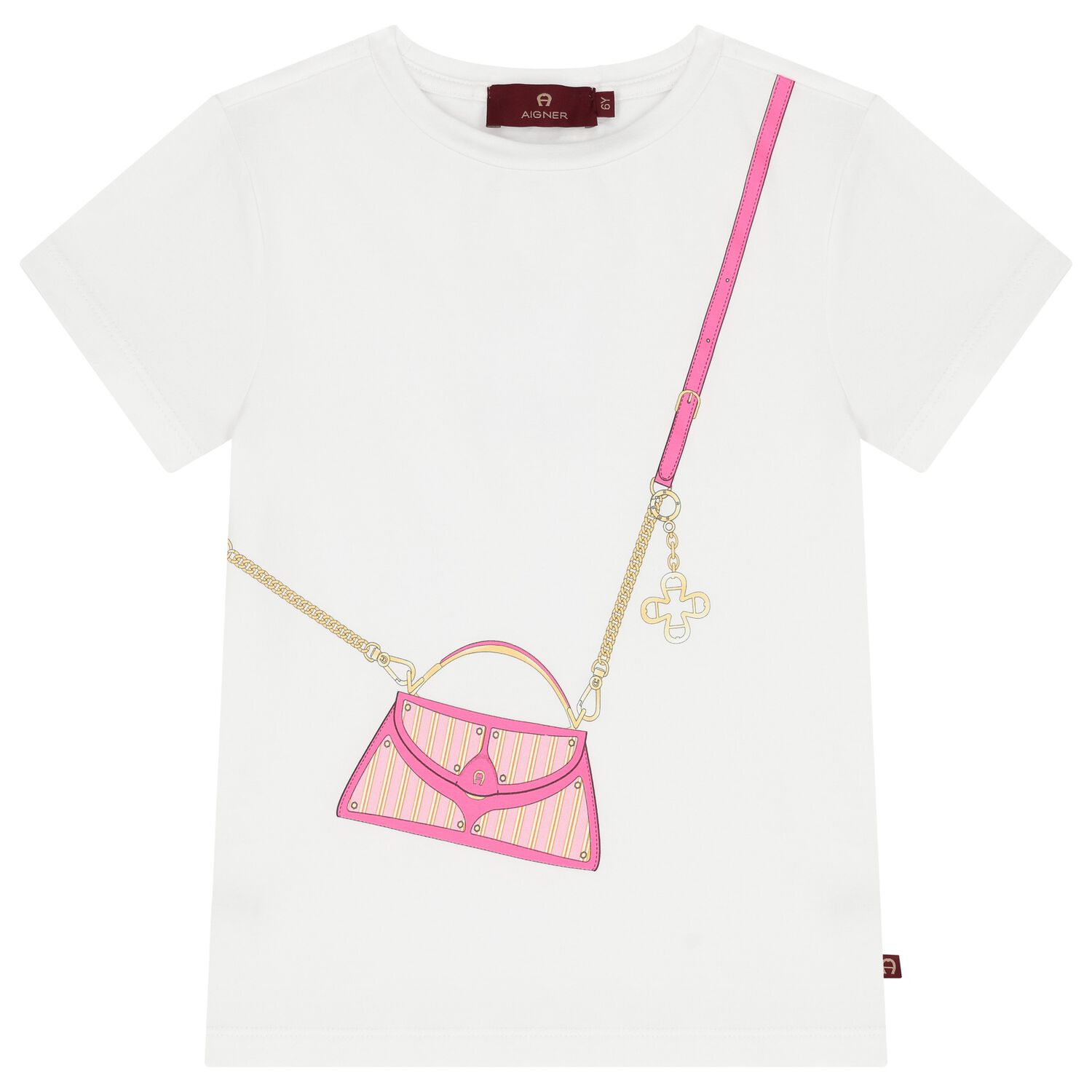 Girls White Logo Bag T-Shirt, 1, hi-res image number null