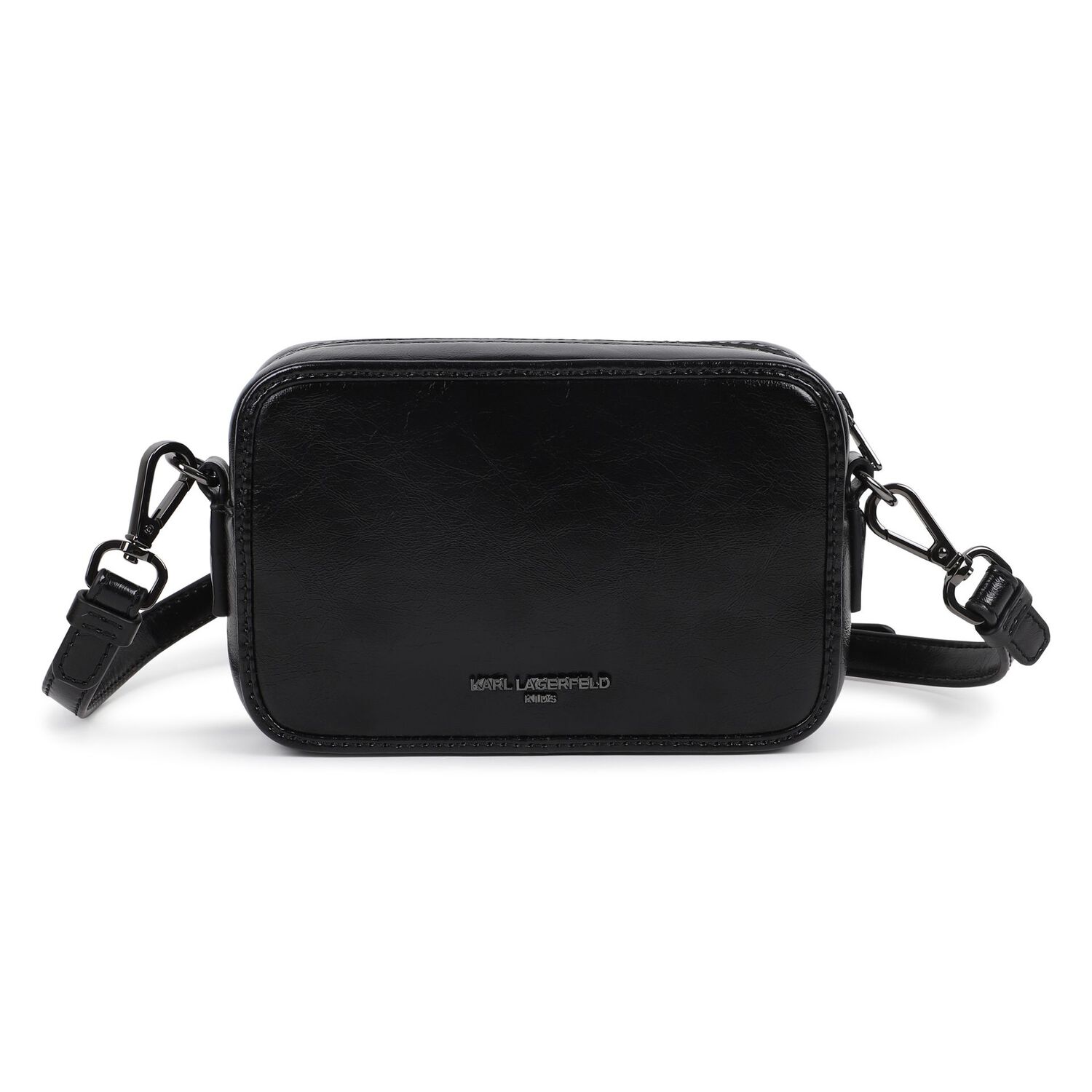 Girls Black Logo Handbag, 1, hi-res