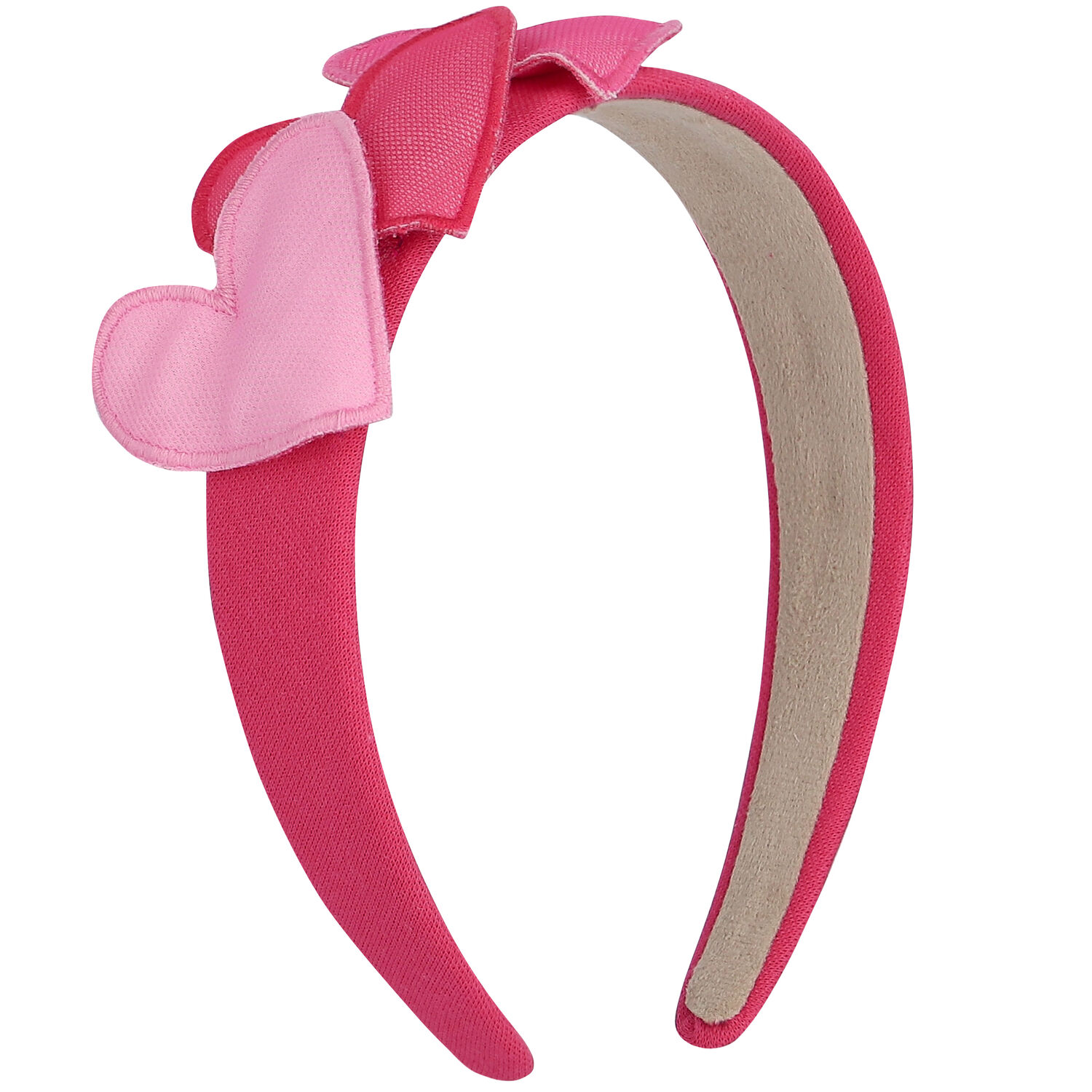 Girls Pink Hearts Headband, 1, hi-res
