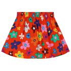 تنورة بنات بالزهور باللون البرتقالى, 1, hi-res