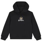 Black Teddy Bear Logo Hooded Top, 1, hi-res