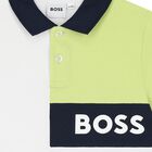 Boys White  & Navy Blue Logo Shorts Set, 2, hi-res