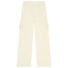 Girls Ivory Logo Joggers, 1, hi-res