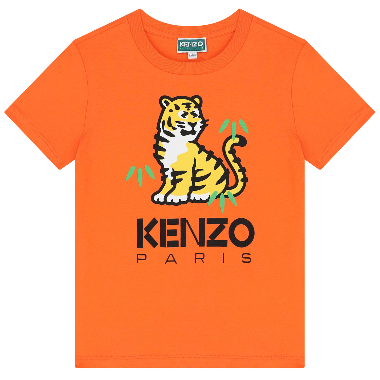 Boys Orange Tiger Logo T-Shirt, 1, hi-res