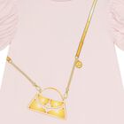 Girls Pink Bag Logo Dress, 3, hi-res