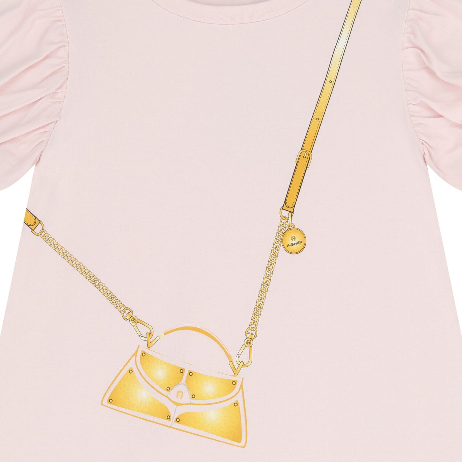 Girls Pink Bag Logo Dress, 3, hi-res