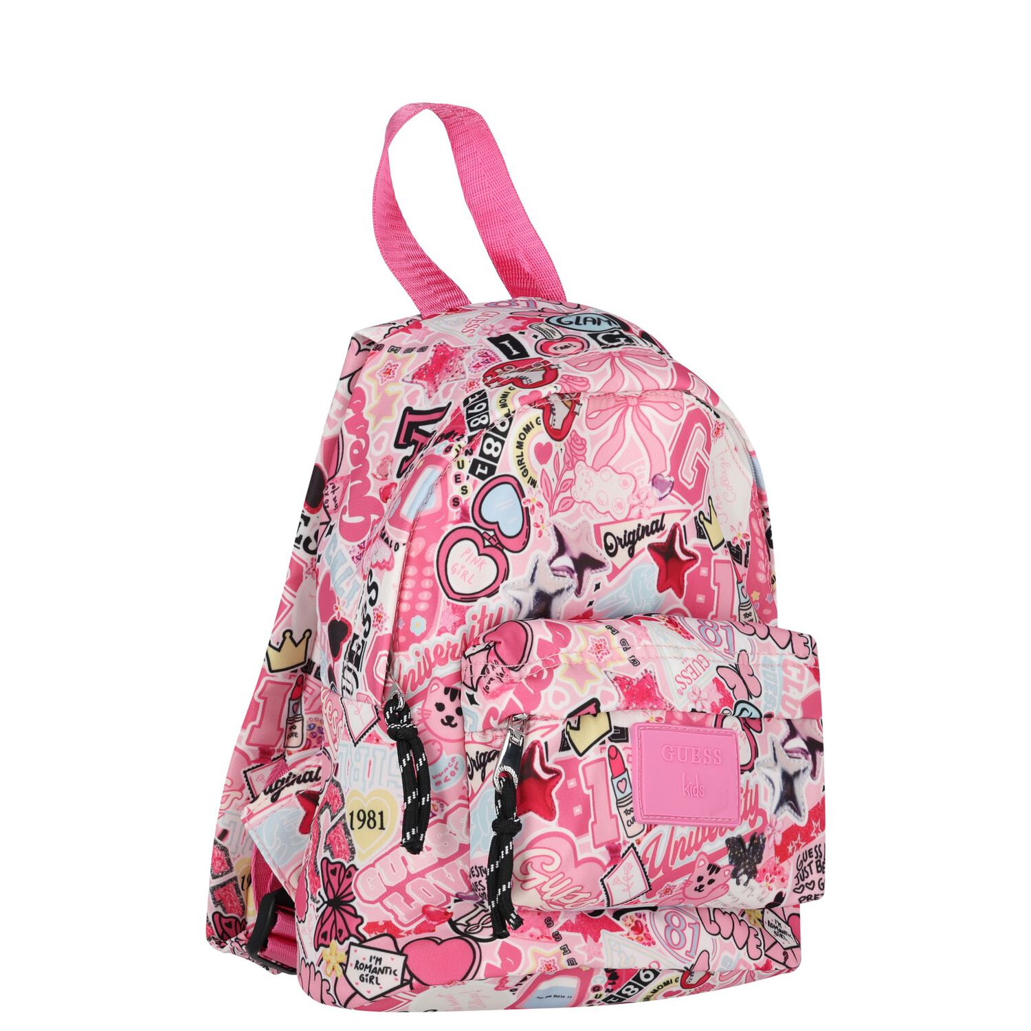 حقيبة ظهر وردية بشعار للفتيات الصغيرات, 2, hi-res image number null