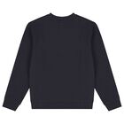 Boys Navy Blue Teddy Bear Logo Sweatshirt, 3, hi-res