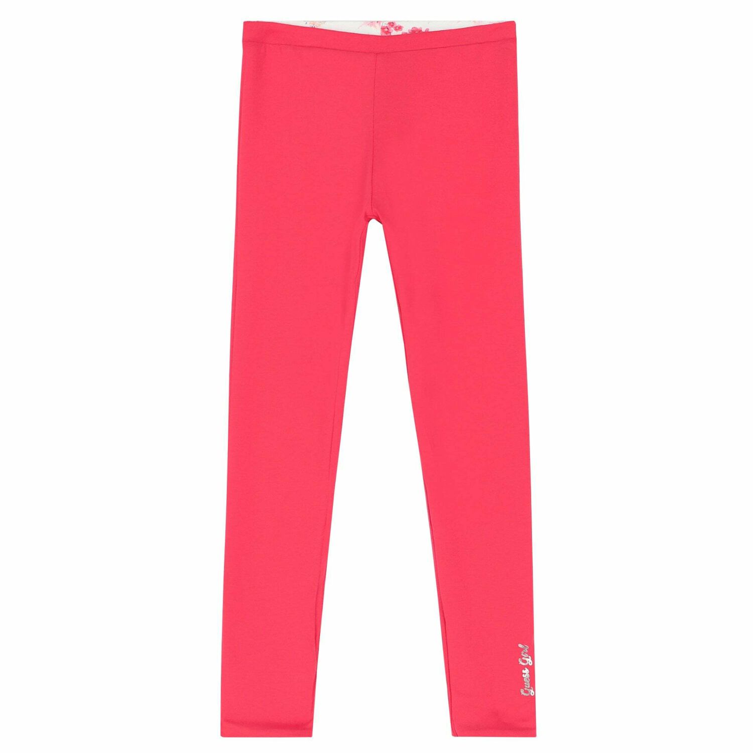 Girls Pink Floral Reversible Leggings, 1, hi-res