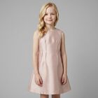 Girls Pink Satin Dress Skirt, 1, hi-res