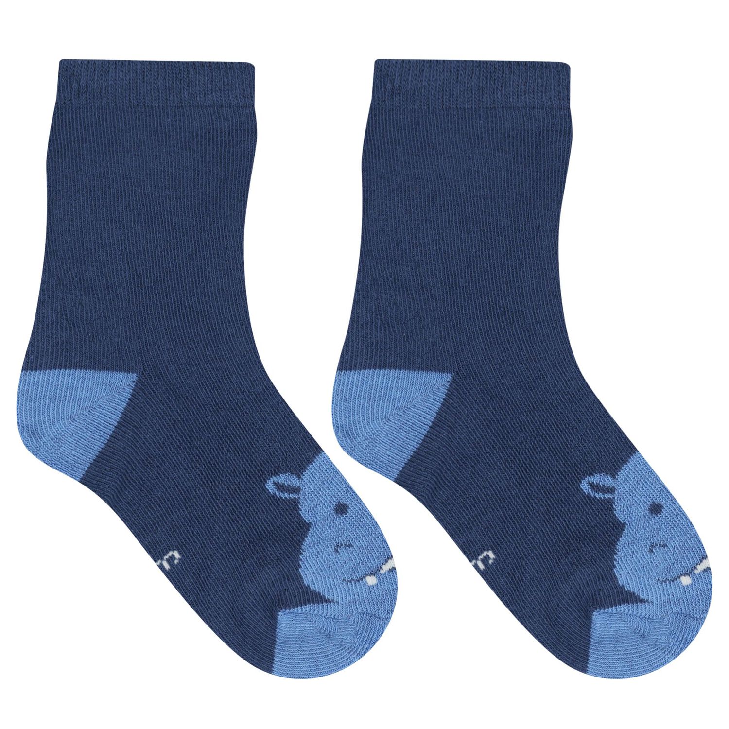 Younger Boys White, Navy Blue & Beige Socks ( 3-Pack ) , 1, hi-res
