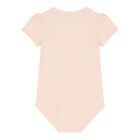 Baby Girls Pink & Denim Blue Dungaree Set, 1, hi-res