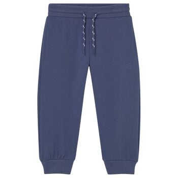 Younger Boys Blue Logo Joggers