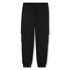 Girls Black Logo Joggers, 1, hi-res