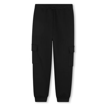 Girls Black Logo Joggers