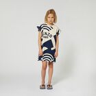 Girls Ivory Logo Dress, 1, hi-res
