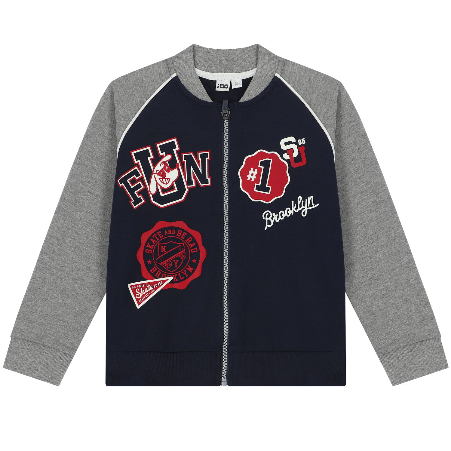 بدلة رياضية باللون الازرق و الرمادي للاولاد, 1, hi-res