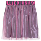 Girls Pink Logo Mesh Skirt, 1, hi-res